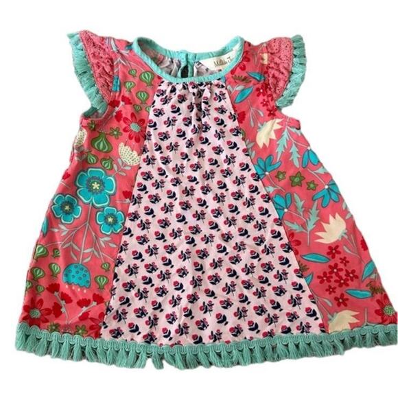 Matilda Jane Floral Print Tassel Trim Tunic/Dress Baby Girl - Picture 1 of 3